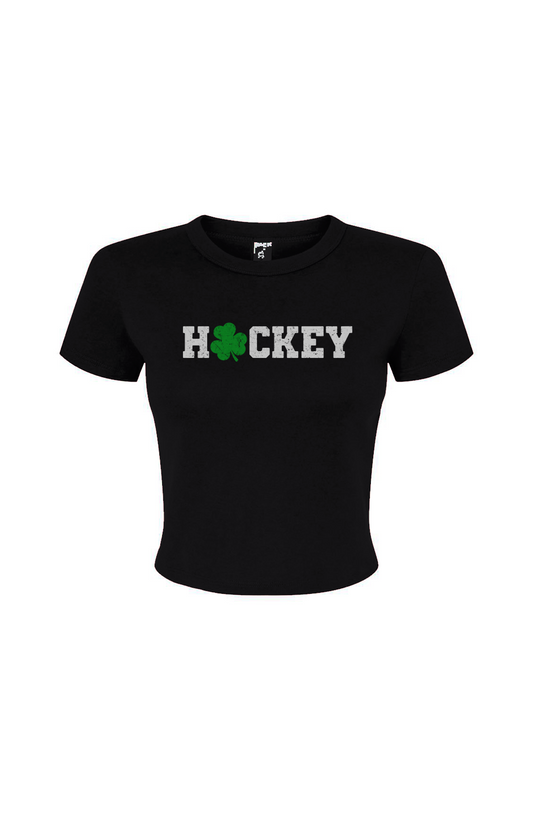 Barn Babe Lucky Shammy Baby Tee Black | Barn Garb Hockey Threads