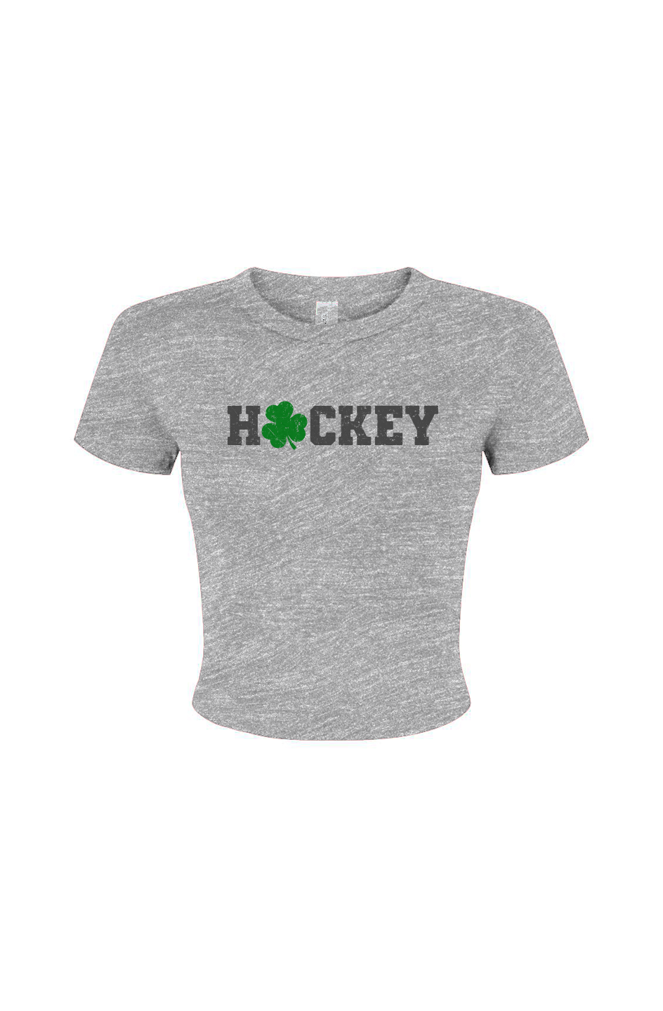 Barn Babe Lucky Shammy Baby Tee Grey | Barn Garb Hockey Threads