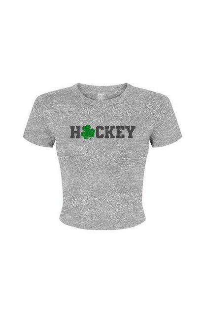 Barn Babe Lucky Shammy Baby Tee Grey | Barn Garb Hockey Threads