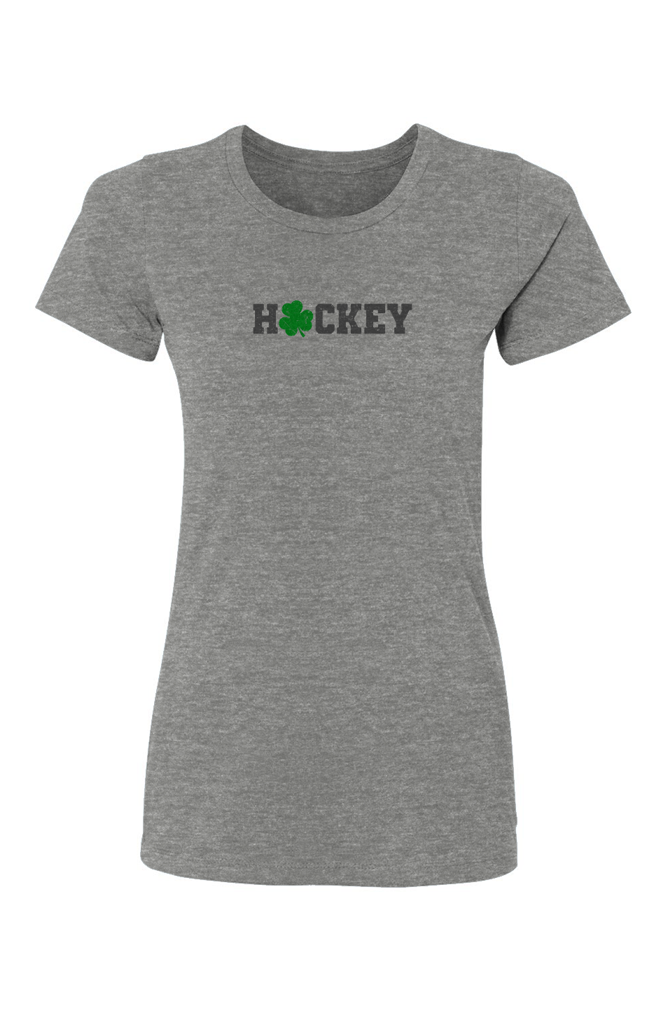 Barn Babe Lucky Shammy Tee Grey | Barn Garb Hockey Threads