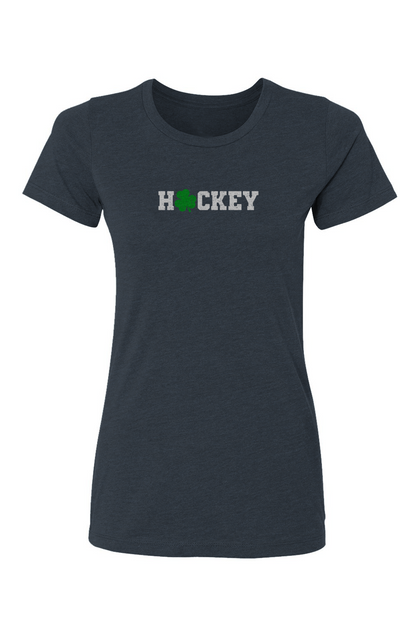 Barn Babe Lucky Shammy Tee Navy Blue | Barn Garb Hockey Threads