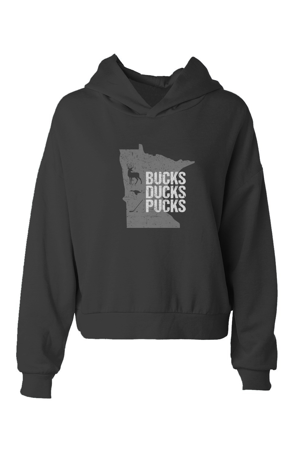 Barn Babe Minnesota Hunting Hip-Height Hoodie Black | Barn Garb Hockey Threads