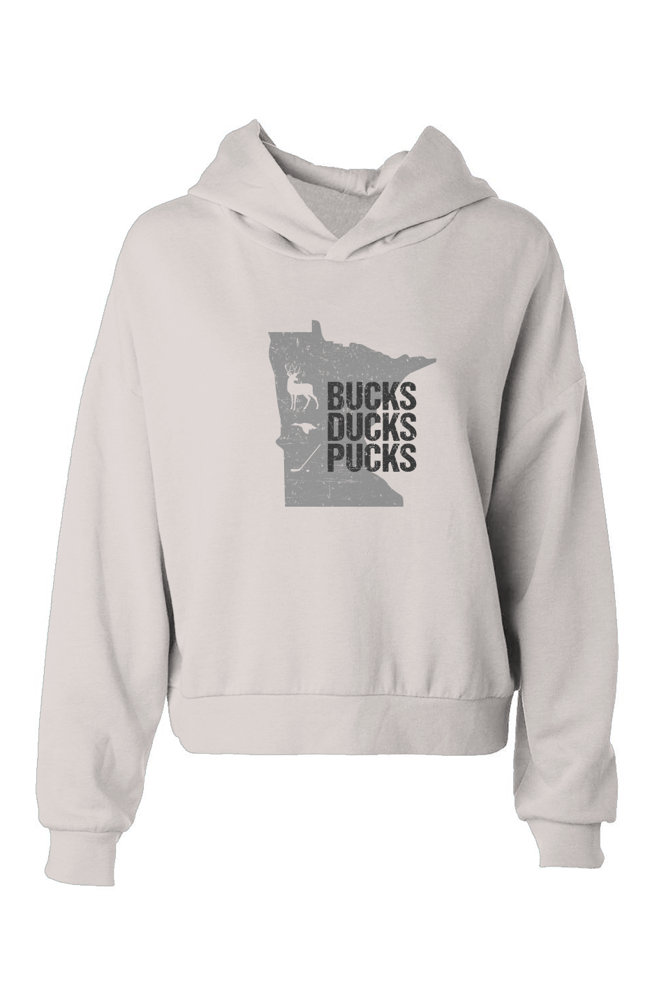 Barn Babe Minnesota Hunting Hip-Height Hoodie Bone | Barn Garb Hockey Threads