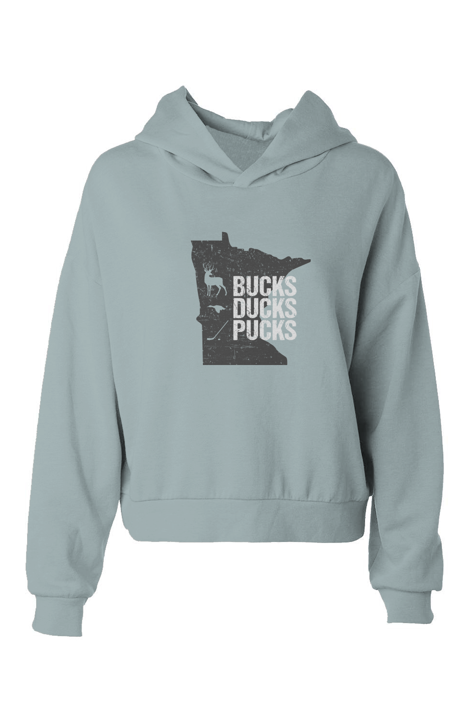 Barn Babe Minnesota Hunting Hip-Height Hoodie Sage | Barn Garb Hockey Threads