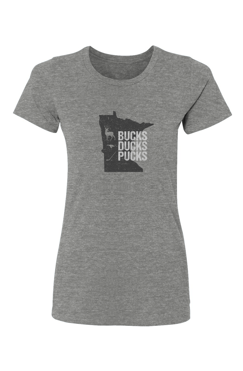 Barn Babe Minnesota Hunting Tee Grey | Barn Garb Hockey Threads