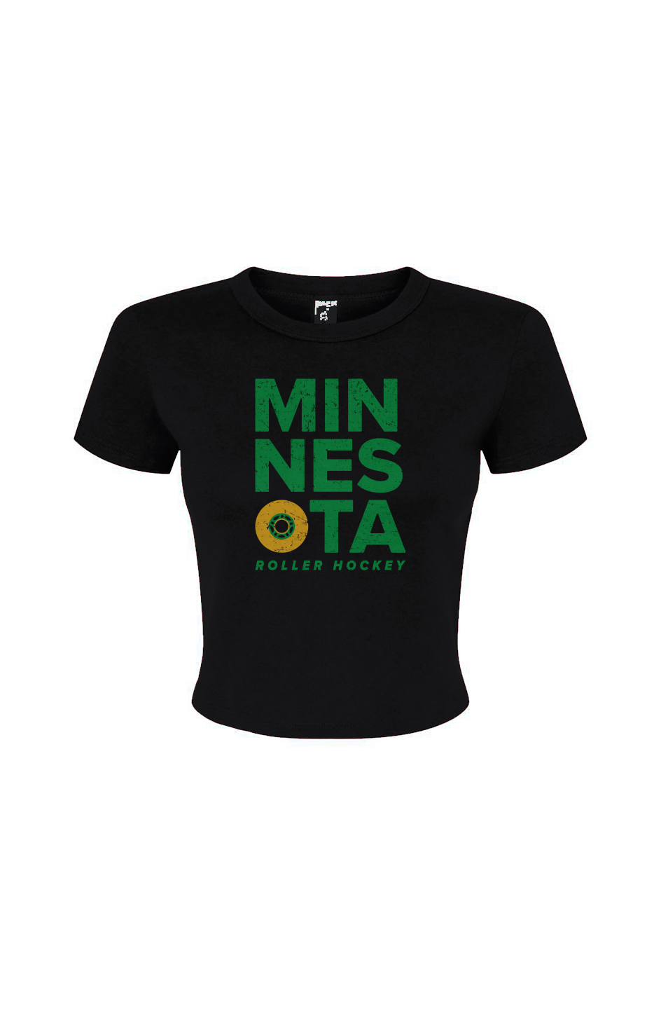 Barn Babe Minnesota Roller Baby Tee Black | Barn Garb Hockey Threads