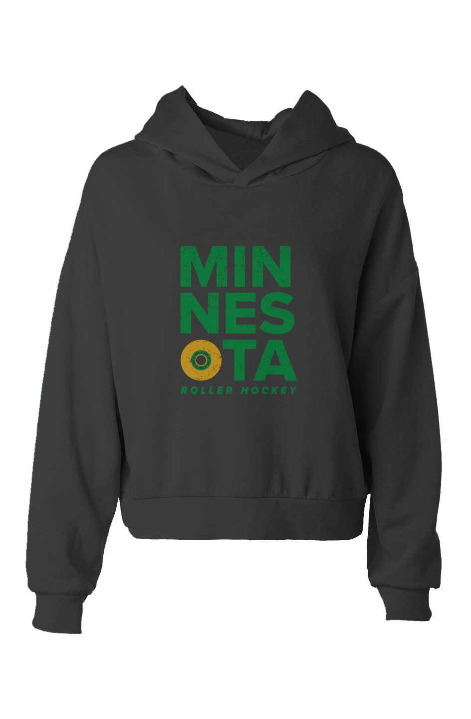 Barn Babe Minnesota Roller Hip-Height Hoodie Black | Barn Garb Hockey Threads