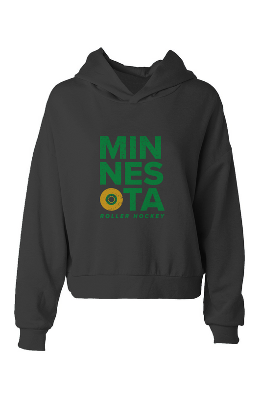 Barn Babe Minnesota Roller Hip-Height Hoodie Black | Barn Garb Hockey Threads