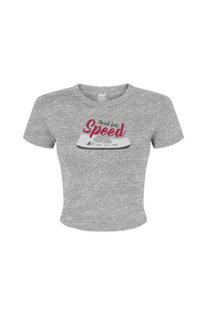 Barn Babe Need for Speed Baby Tee Grey | Barn Garb Hockey Threads