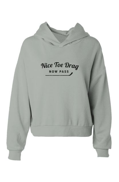 Barn Babe Nice Toe Drag Now Pass Hip-Height Hoodie Sage | Barn Garb Hockey Threads