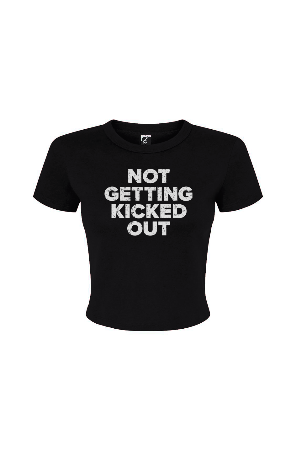 Barn Babe No Getting Kicked Out Baby Tee Black | Barn Garb Hockey Threads