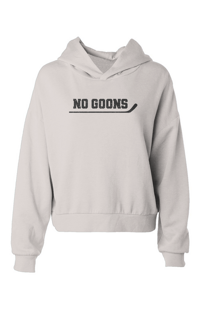 Barn Babe No Goons Hip-Height Hoodie Bone | Barn Garb Hockey Threads