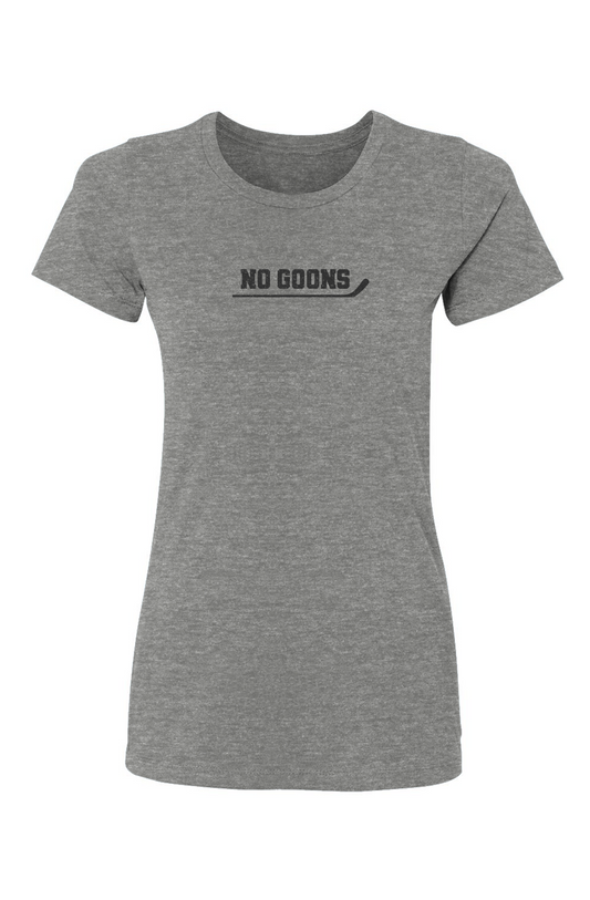Barn Babe No Goons Tee Grey | Barn Garb Hockey Threads