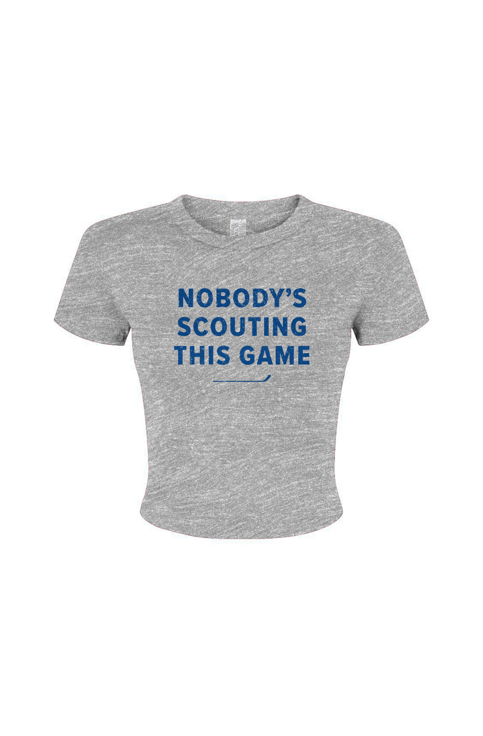 Barn Babe Nobody's Scouting This Game Baby TeeGrey | Barn Garb Hockey Threads