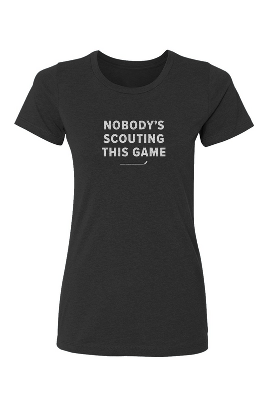 Barn Babe Nobody's Scouting This Game Tee Black | Barn Garb Hockey Threads