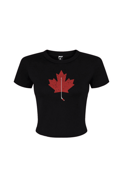 Barn Babe Northern Twig Baby Tee Black | Barn Garb Hockey Threads