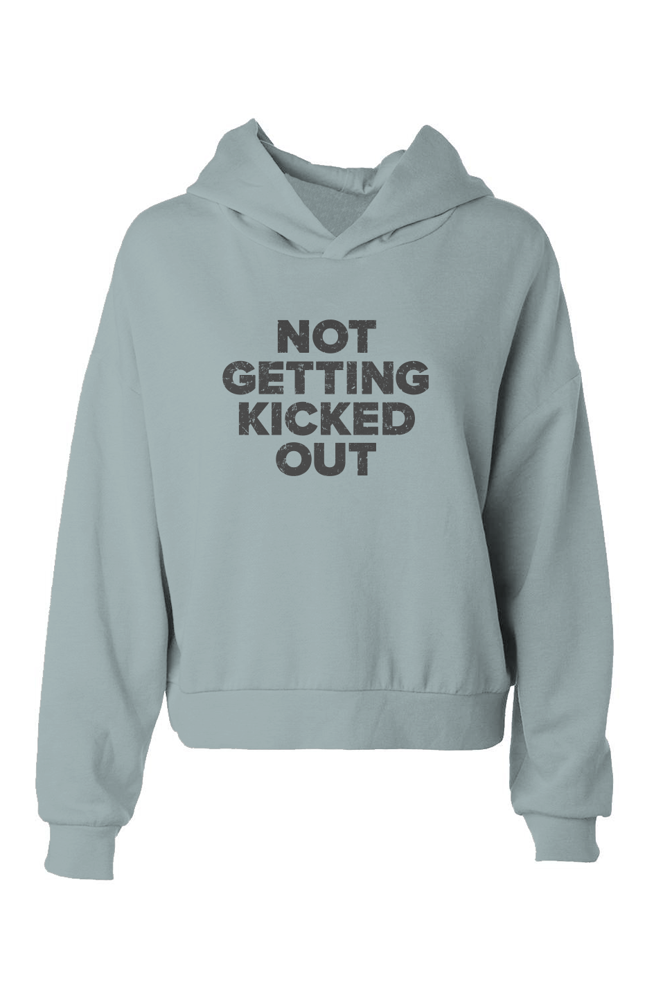 Barn Babe Not Getting Kicked Out Hip-Height Hoodie Sage | Barn Garb Hockey Threads