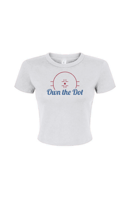 Barn Babe Own the Dot Baby Tee White | Barn Garb Hockey Threads