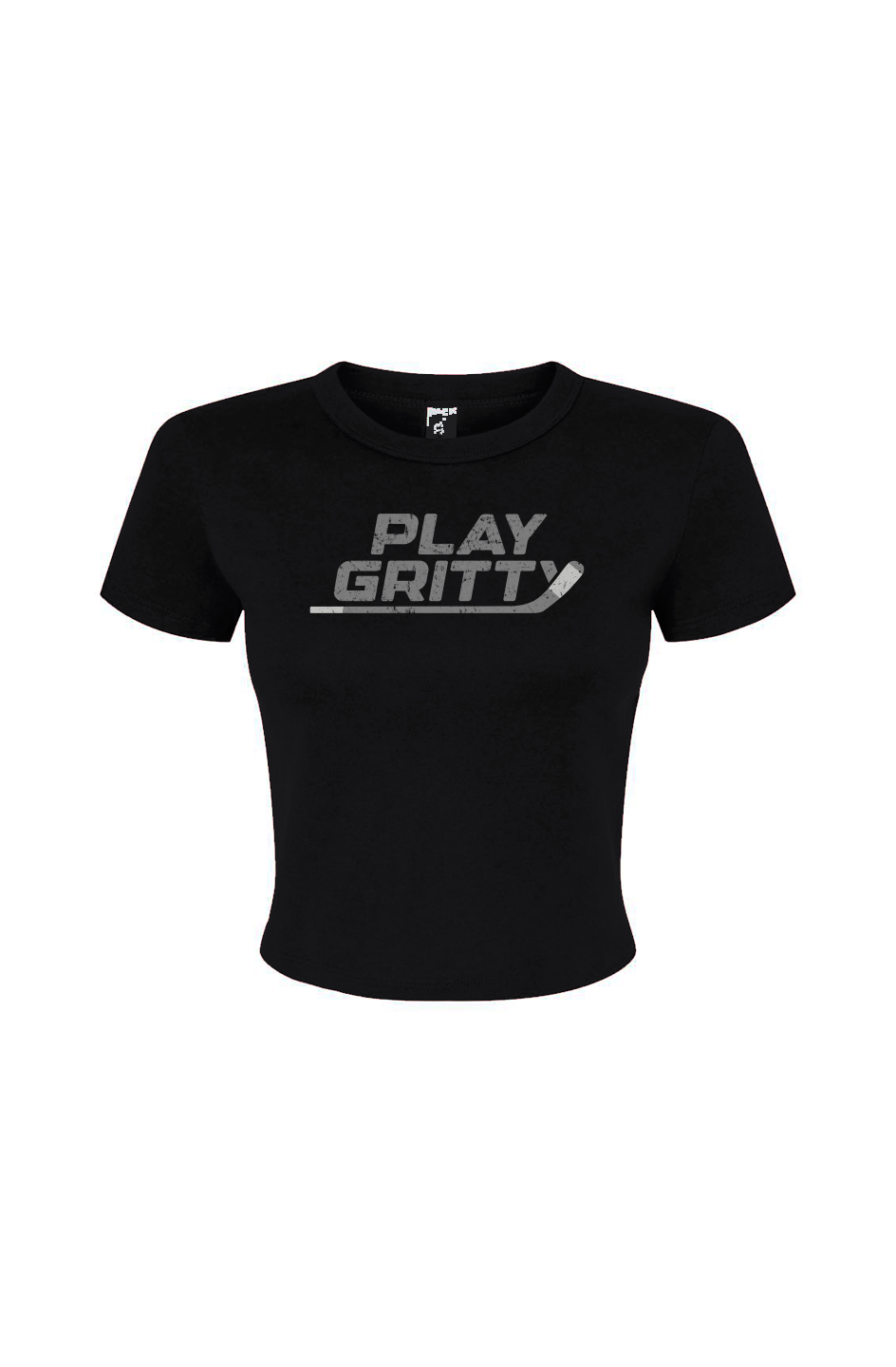 Barn Babe Play Gritty Baby Tee Black | Barn Garb Hockey Threads