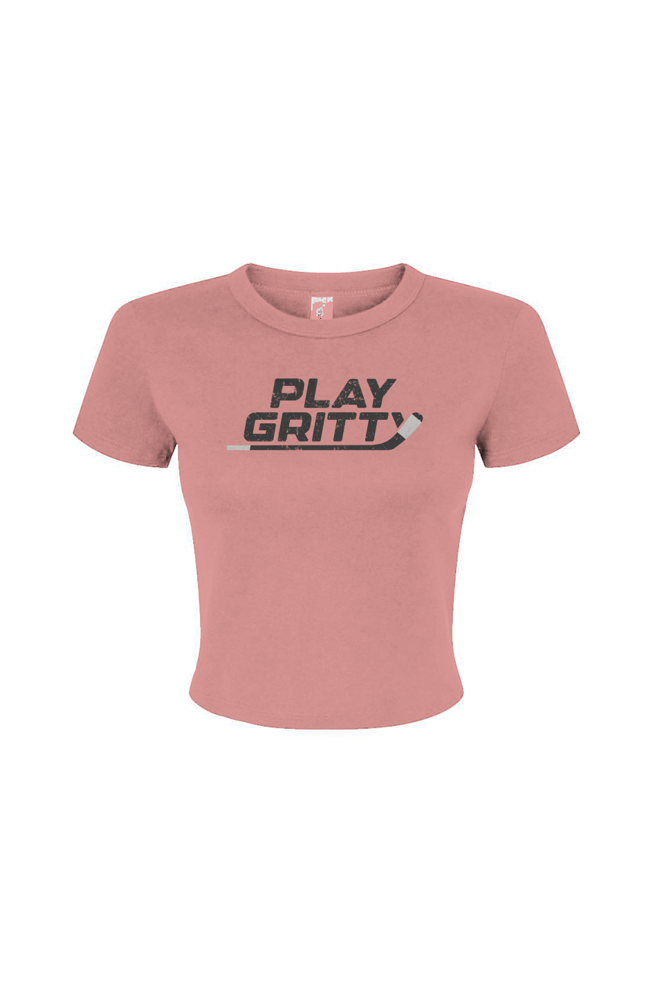 Barn Babe Play Gritty Baby Tee Pink | Barn Garb Hockey Threads