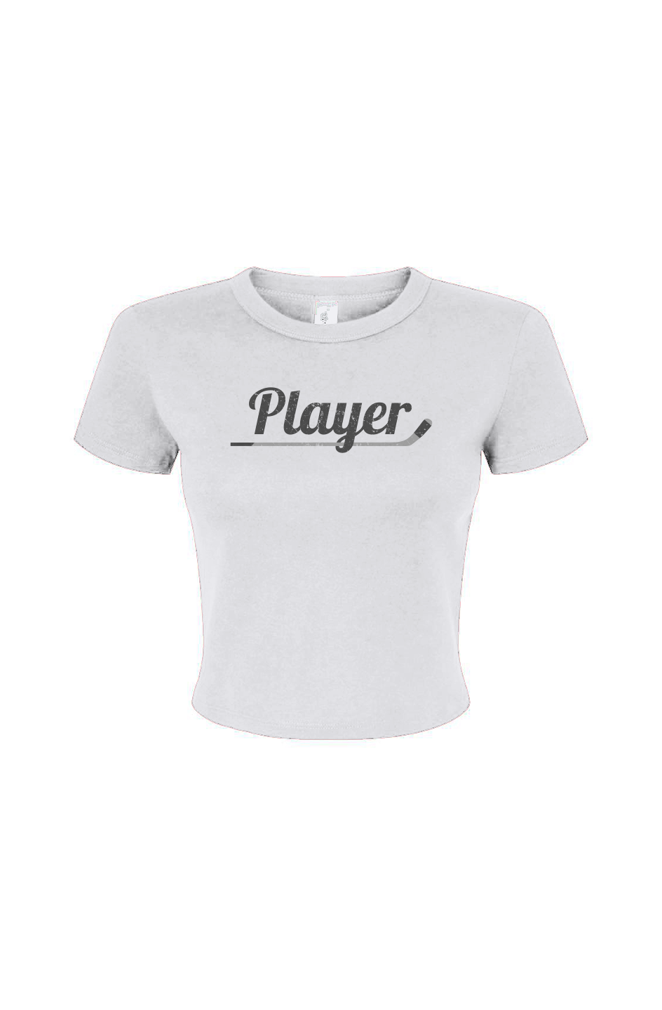Barn Babe Player Baby Tee White | Barn Garb Hockey Threads