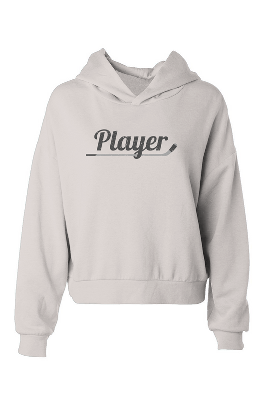 Barn Babe Player Hip-Height Hoodie Bone | Barn Garb Hockey Threads