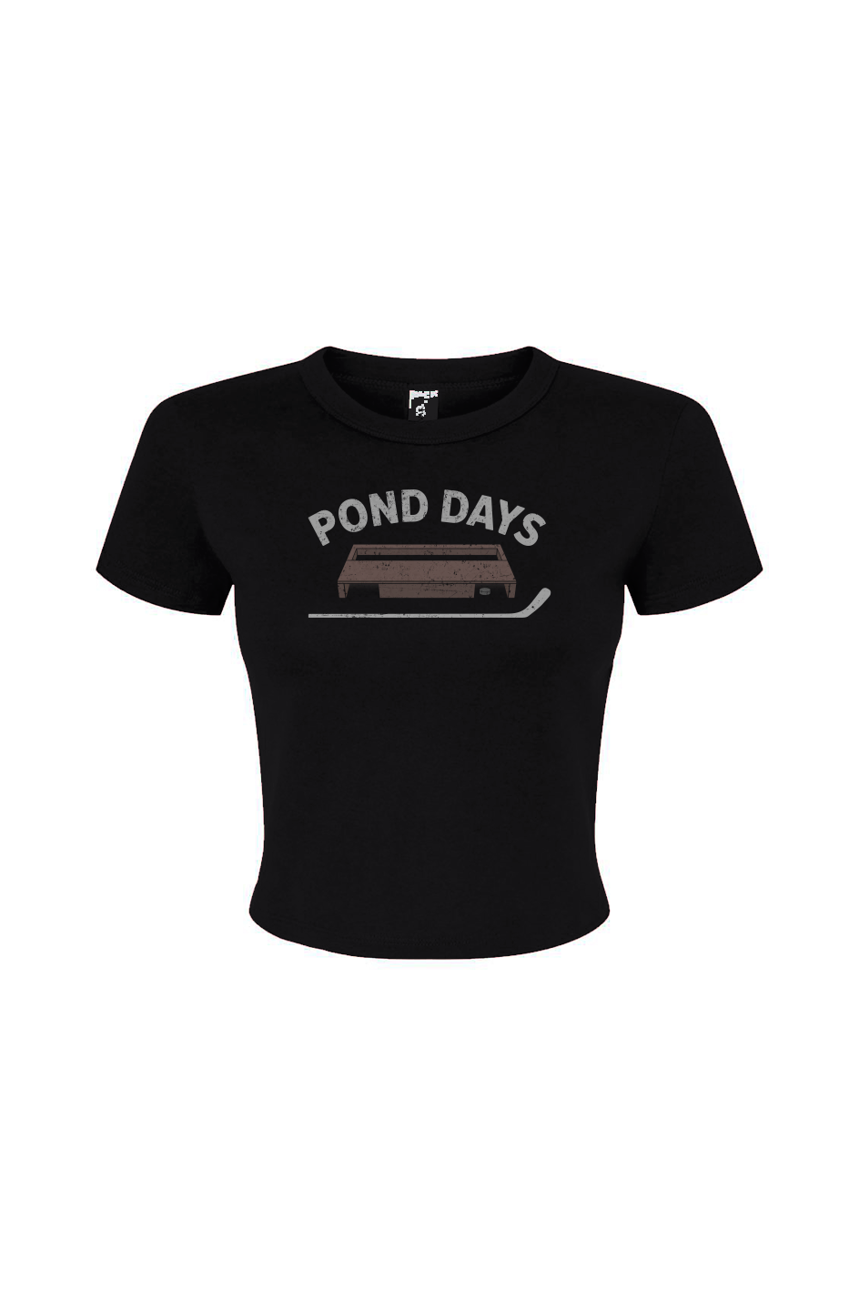 Barn Babe Pond Days Baby Tee Black | Barn Garb Hockey Threads