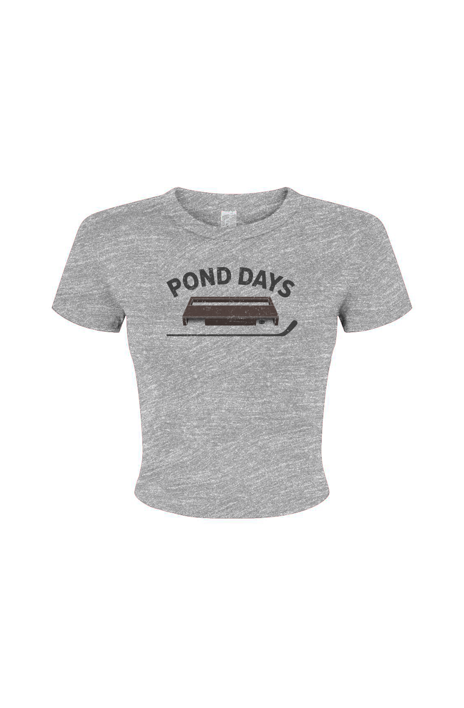 Barn Babe Pond Days Baby Tee Grey | Barn Garb Hockey Threads