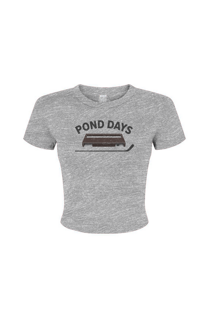 Barn Babe Pond Days Baby Tee Grey | Barn Garb Hockey Threads