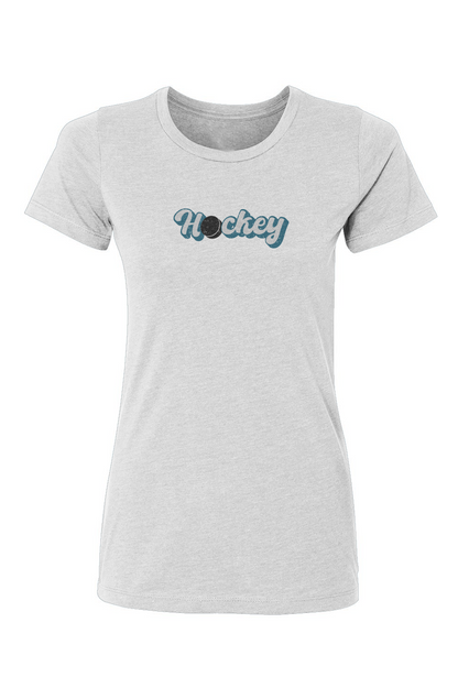 Barn Babe Puckin' Script Tee White | Barn Garb Hockey Threads