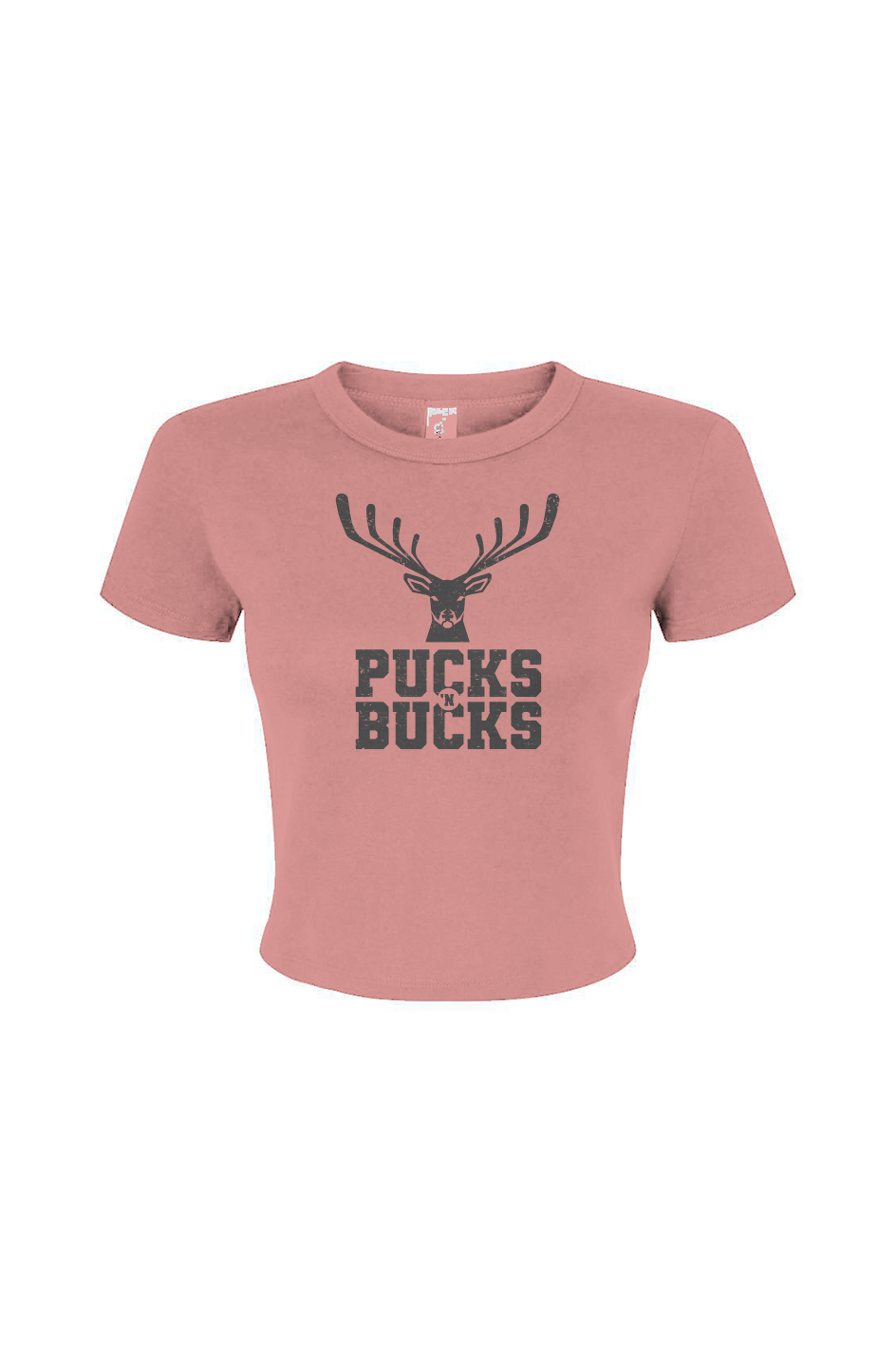 Barn Babe Pucks N Bucks Baby Tee Pink | Barn Garb Hockey Threads