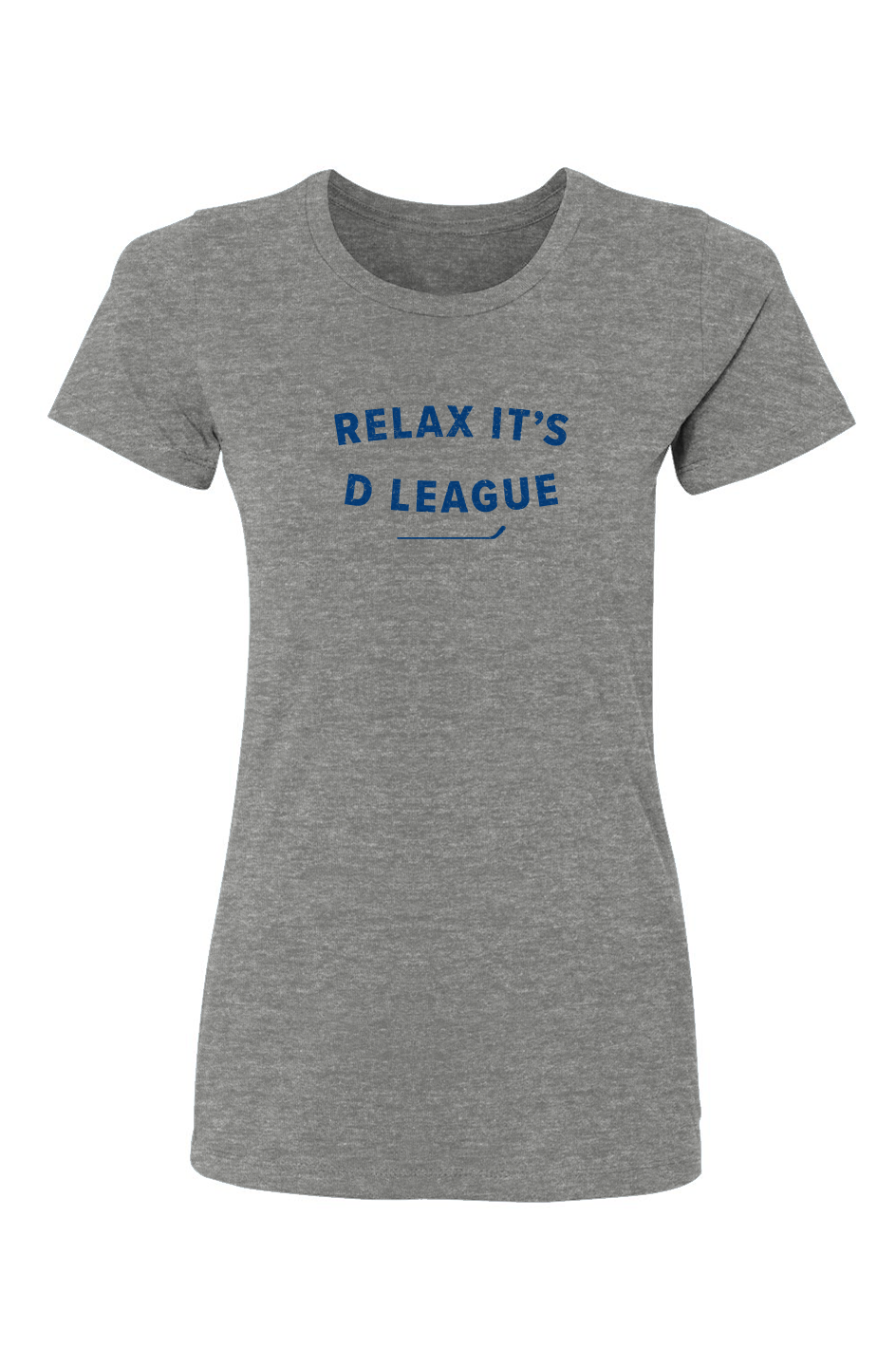 Barn Babe Relax it's D League Tee Grey | Barn Garb Hockey Threads