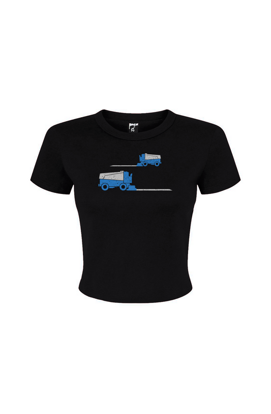 Barn Babe Resurfacer Baby Tee Black | Barn Garb Hockey Threads