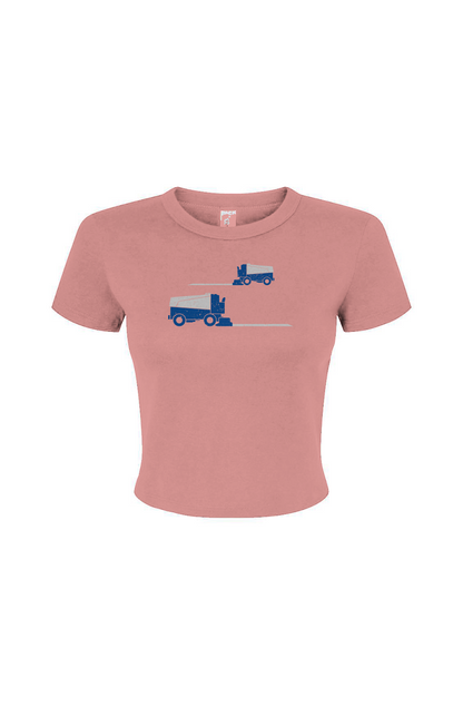 Barn Babe Resurfacer Baby Tee Pink | Barn Garb Hockey Threads