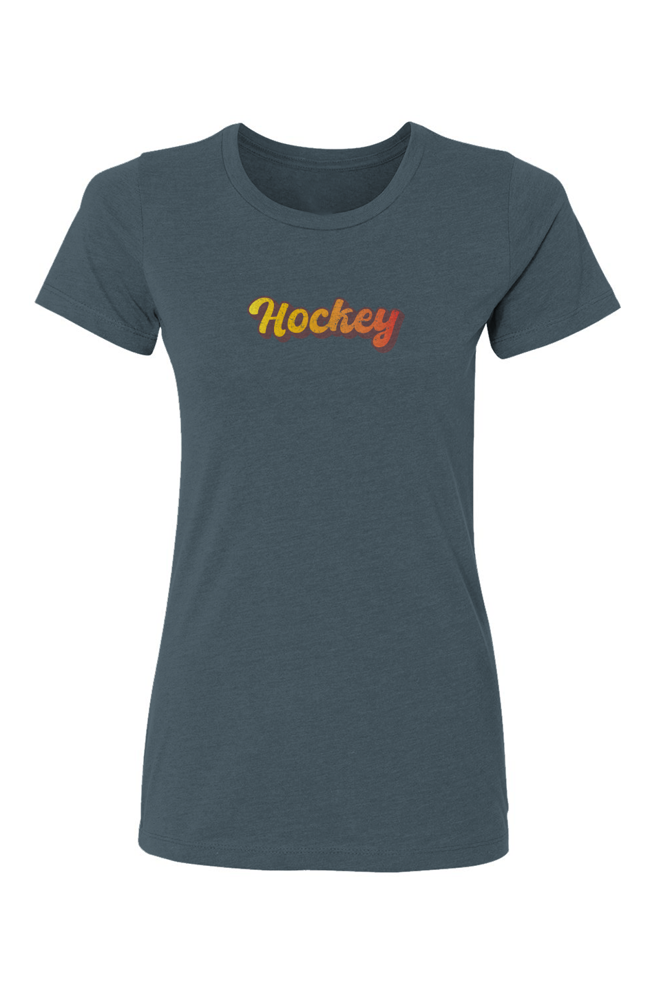 Barn Babe Retro Hockey Tee Indigo Blue | Barn Garb Hockey Threads