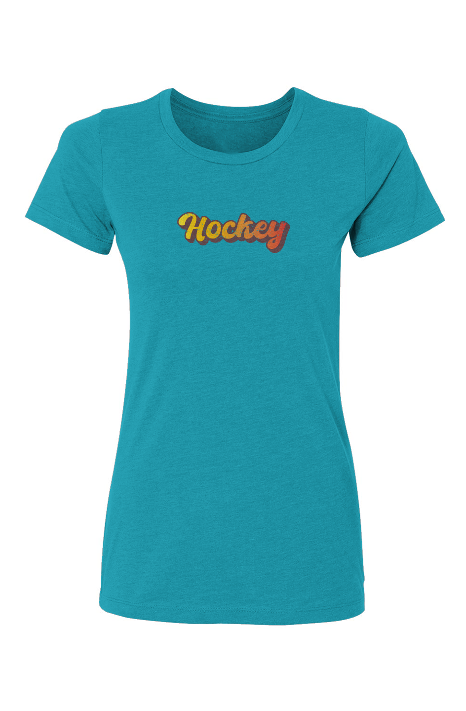 Barn Babe Retro Hockey Tee Turquoise | Barn Garb Hockey Threads