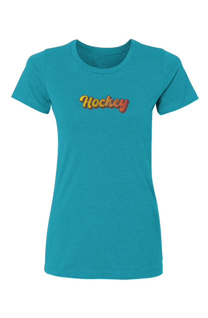 Barn Babe Retro Hockey Tee Turquoise | Barn Garb Hockey Threads