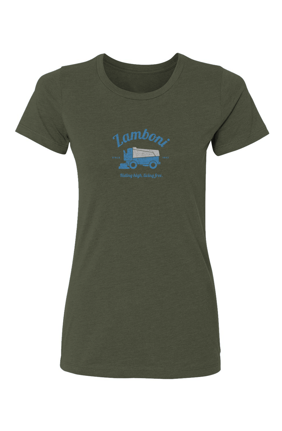 Barn Babe Riding High Living Free Tee Green | Barn Garb Hockey Threads