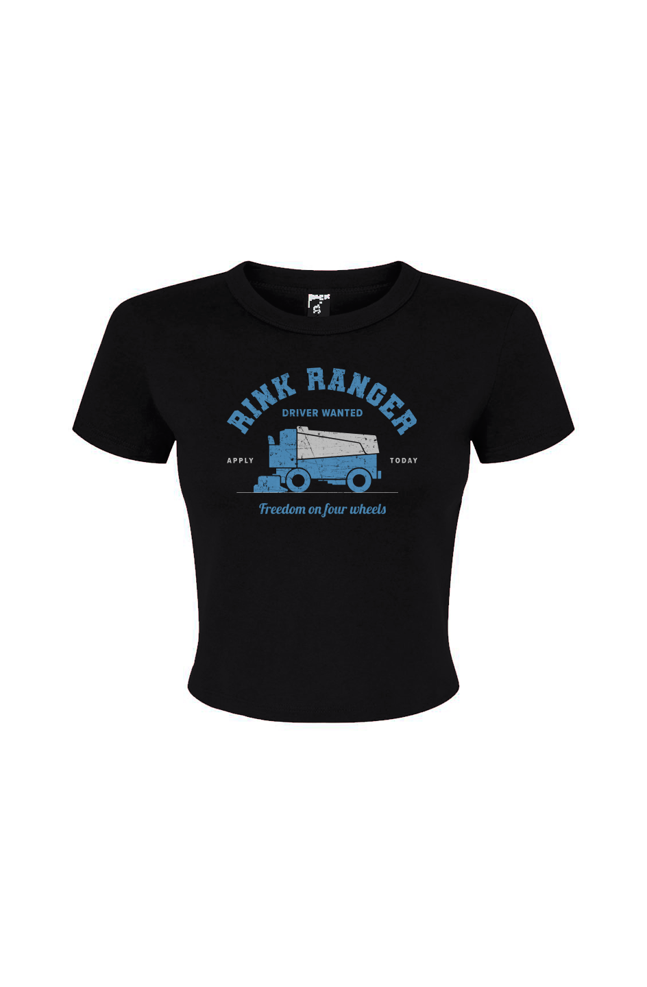Barn Babe Rink Ranger Baby Tee Black | Barn Garb Hockey Threads