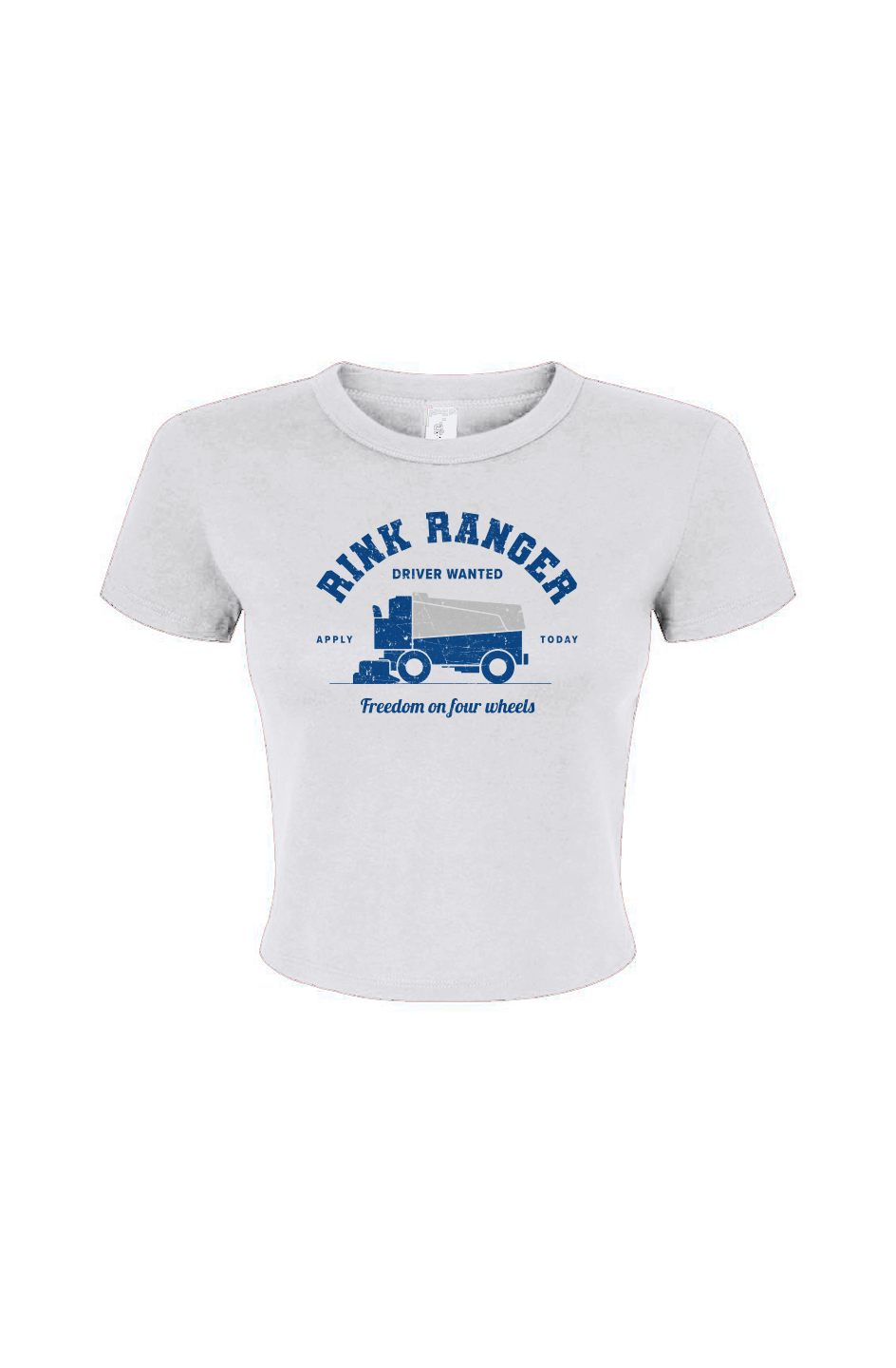 Barn Babe Rink Ranger Baby Tee White | Barn Garb Hockey Threads
