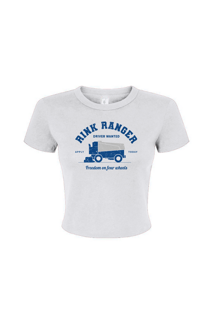 Barn Babe Rink Ranger Baby Tee White | Barn Garb Hockey Threads