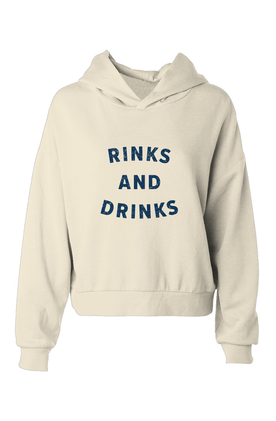 Barn Babe Rinks and Drinks Hip-Height Hoodie Bone | Barn Garb Hockey Threads