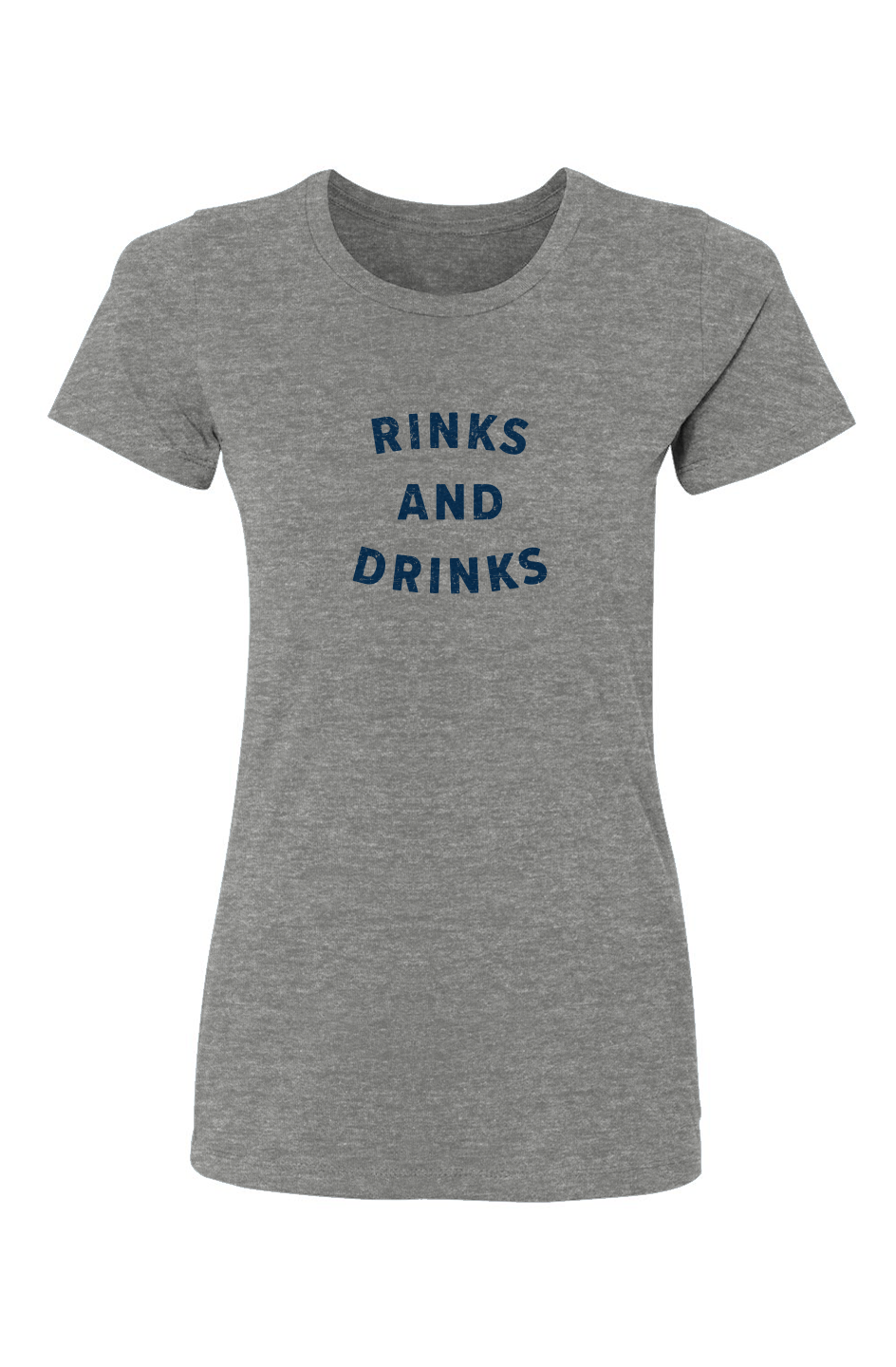 Barn Babe Rinks and Drinks Tee Grey | Barn Garb Hockey Threads