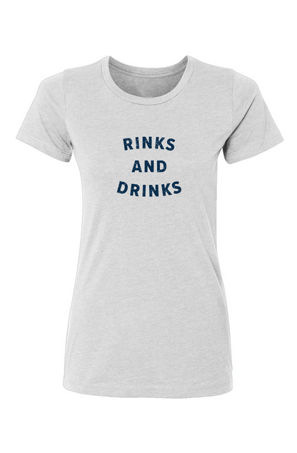 Barn Babe Rinks and Drinks Tee White | Barn Garb Hockey Threads