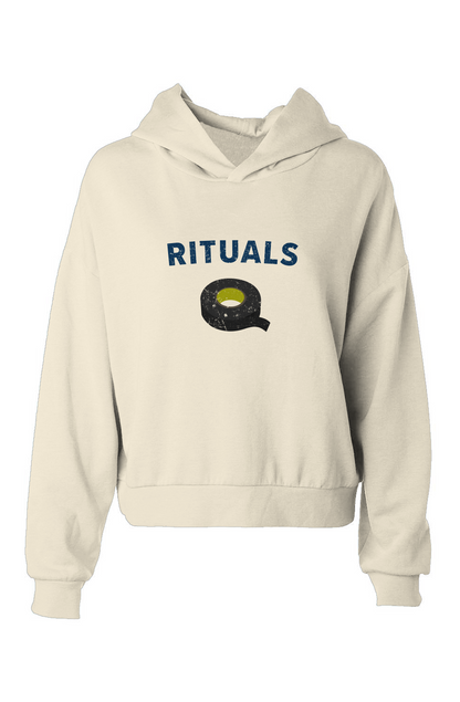Barn Babe Rituals Black Tape Hip Height Hoodie Bone | Barn Garb Hockey Threads