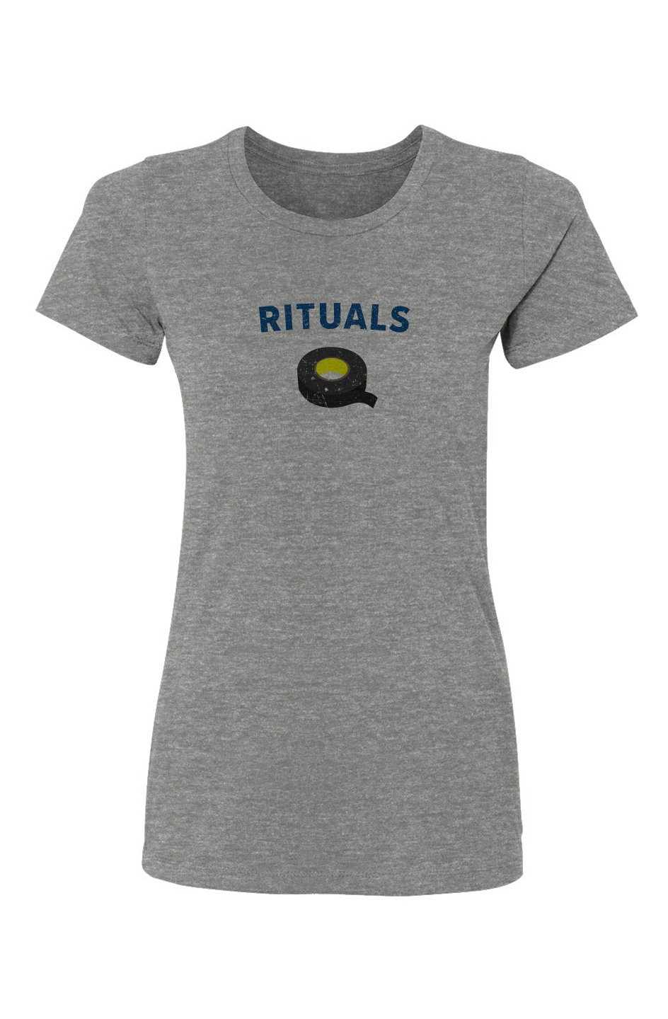 Barn Babe Rituals Black Tape Tee Grey | Barn Garb Hockey Threads