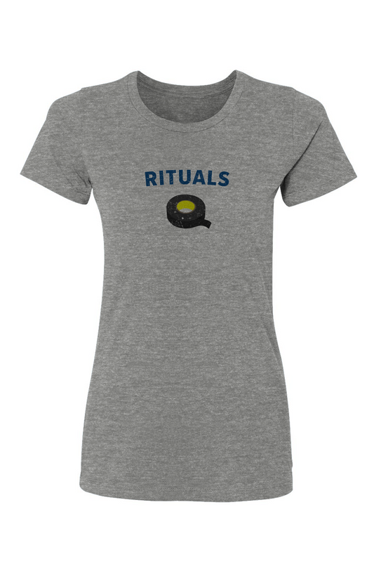 Barn Babe Rituals Black Tape Tee Grey | Barn Garb Hockey Threads