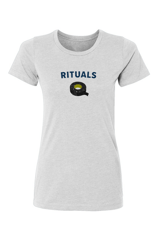 Barn Babe Rituals Black Tape Tee White | Barn Garb Hockey Threads