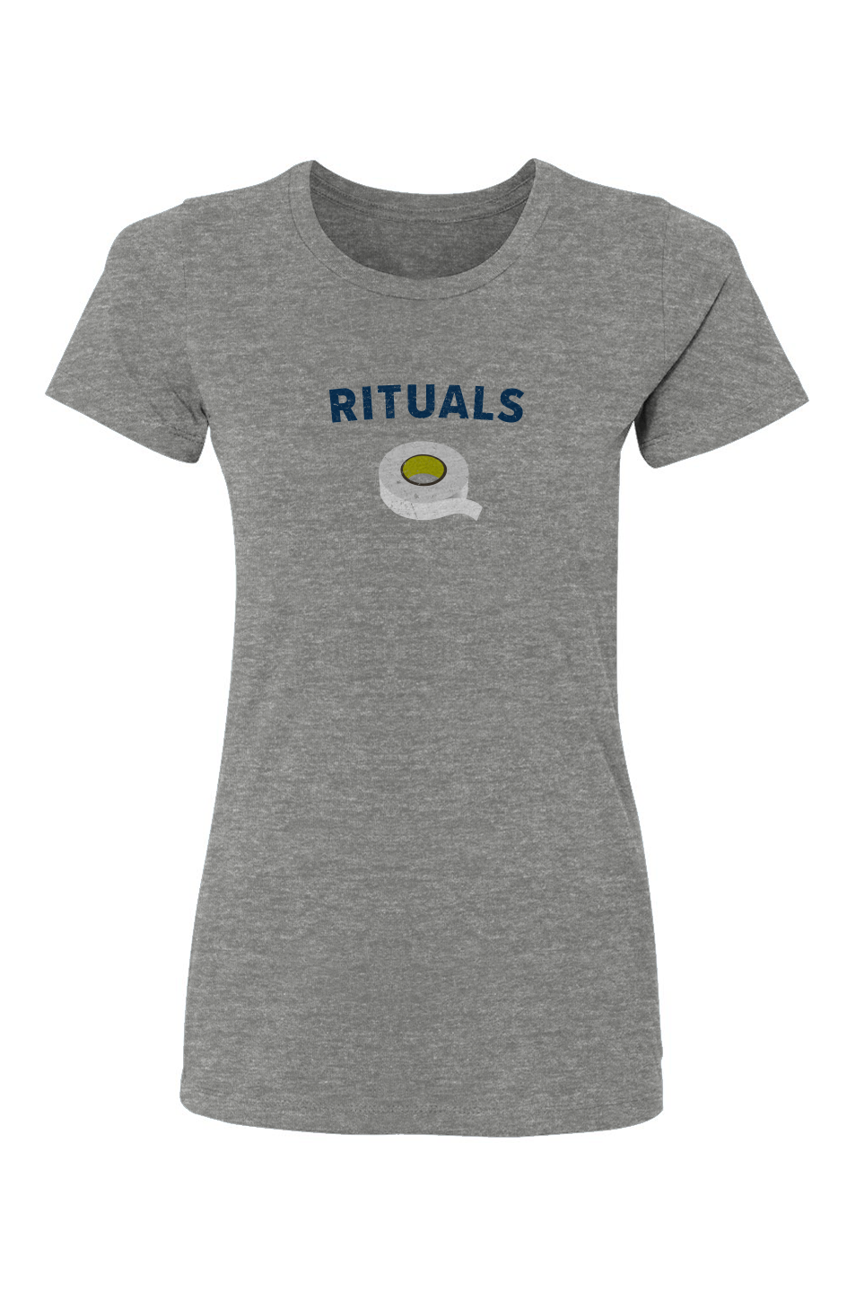Barn Babe Rituals White Tape Tee Grey | Barn Garb Hockey Threads