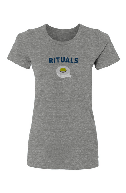 Barn Babe Rituals White Tape Tee Grey | Barn Garb Hockey Threads